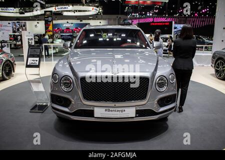 Nonthaburi, Tailandia, Dicembre 2018 : Bentley bentayga sul display in Bangkok International Motor Expo 2018 a IMPACT Arena exhibition muangthong thani Foto Stock