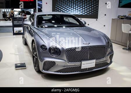 Nonthaburi, Tailandia, Dicembre 2018 : nuova Bentley Continental GT sul display in Bangkok International Motor Expo 2018 a IMPACT Arena exhibition Muangt Foto Stock