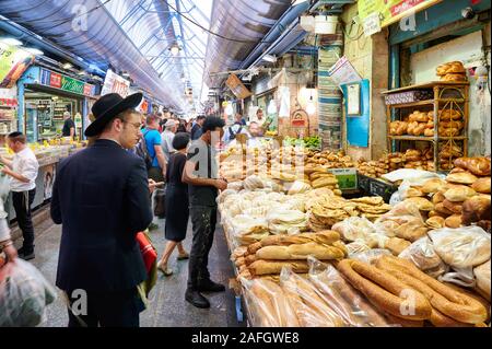 Gerusalemme in Israele. Mahane Yehuda Market Foto Stock