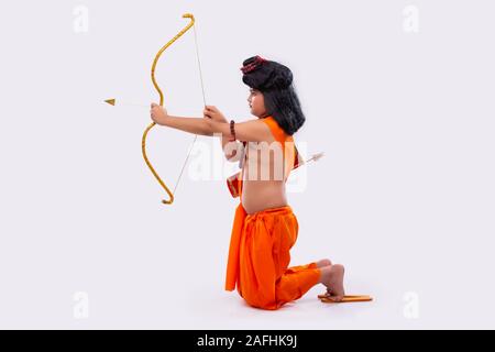 Signore Rama con arco e frecce Foto Stock