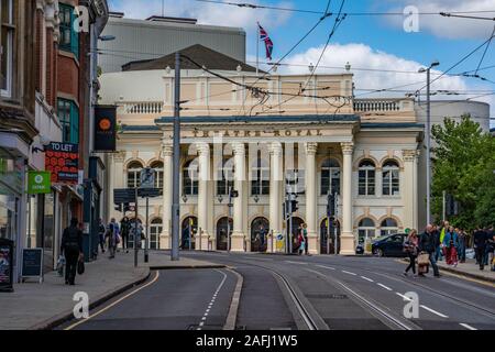 NOTTINGHAM, Regno Unito - 15 agosto: Veduta del Teatro Regio, la costruzione di un edificio di riferimento utilizzato per spettacoli teatrali su agosto 15, 2019 in n. Foto Stock