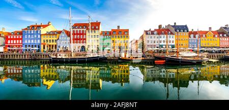 Nyhavn, Copenhagen, Danimarca Foto Stock