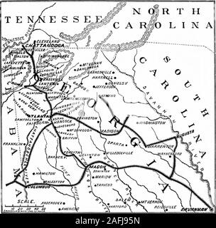 . Minty e la cavalleria [risorsa elettronica]: una storia di cavalleria campagne di eserciti occidentali. owers, sopportare più rosse delle macchie a litigare. - Whittier. Egli la campagna del 1864 si è aperto con una più markedchange e di un miglioramento della situazione, con-dition, e lo spirito dell'esercito Cumber-terra oltre che del 1863. Quindi stirato lungo le colline infront di Nashville e chiudere abbracciando le rive del fiume theCumberland, l'esercito, come un gigante a bay, è stato shak-ing fuori dai suoi fianchi in forze di pressatura del nemico ;e quando ha fatto i suoi primi trenta miglia marzo esso receivedsuch uno scaglionamento colpo come c Foto Stock