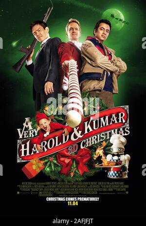 Un molto Harold & Kumar 3D Natale Anno : 2011 USA Direttore : Todd Strauss-Schulson John Cho, Neil Patrick Harris, Kal Penn Poster (USA) Foto Stock