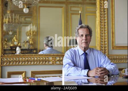 Jean-Louis Debré, politico francese, ex Presidente dell Assemblea nazionale della Francia e presidente in carica del Consiglio Costituzionale dal 2007. Parigi, maggio 2015 Foto Stock