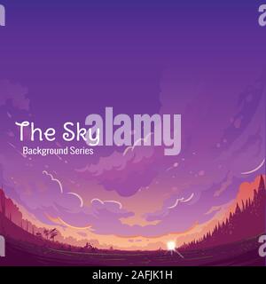 Abstract sfondo cielo illustrazioni ad allietare i vostri progetti pubblicitari con caldi e atmosfera di pace, vento brezza e piuttosto volatili Illustrazione Vettoriale