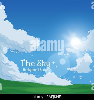 Abstract sfondo cielo illustrazioni ad allietare i vostri progetti pubblicitari con caldi e atmosfera di pace, vento brezza e piuttosto volatili Illustrazione Vettoriale