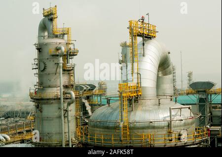 Impianto sulla trasformazione di hydrocarbonic materie prime Foto Stock