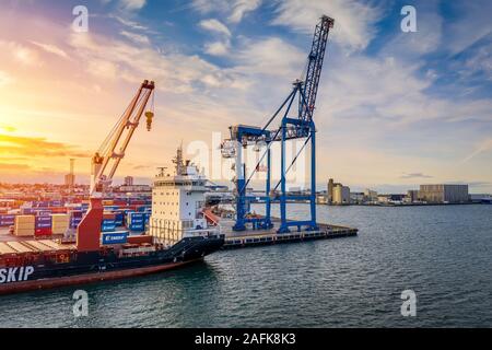 Reykjavik Porto, porto di spedizione, Reykjavik, Islanda Foto Stock