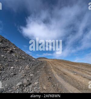 Mountain Pass, Skalafellsjokull ghiacciaio Vatnajokull National Park, sito Patrimonio Mondiale dell'Unesco, Islanda Foto Stock