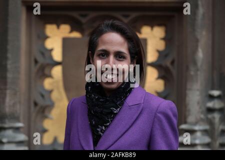 Gruppo del Partito europeo dei liberali democratici MP Munira Wilson presso la sede del parlamento di Westminster a Londra. Foto Stock