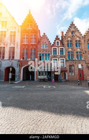 Street a Bruges, Belgio Foto Stock