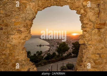 Porta il CASTELLO DI SANT JOAN Blanes Costa Brava Girona Catalogna SPAGNA Foto Stock
