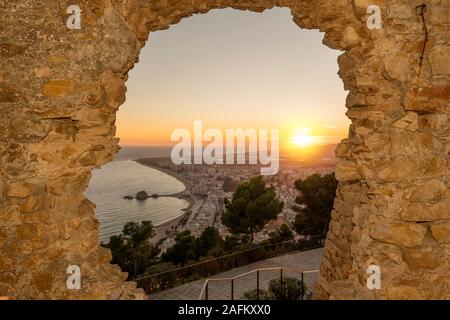 Porta il CASTELLO DI SANT JOAN Blanes Costa Brava Girona Catalogna SPAGNA Foto Stock