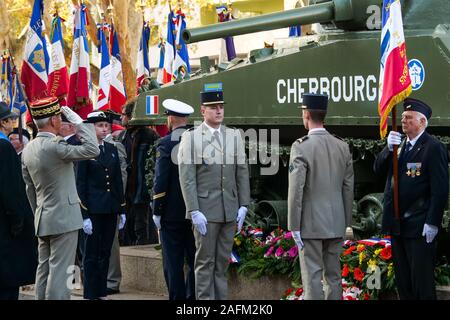 Celebrazione del settantacinquesimo anniversario della liberazione, Strasburgo, Alsazia, Francia Foto Stock