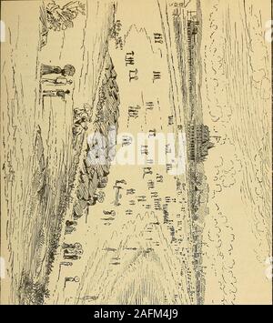 . King's Handbook of Boston Harbor. kk^-K^ l'Atlantico, dalle colline. L'Atlantico --* da i. BeflCH ••? -- Un lungo porticato, ex-tendente parallelo conla linea surf, con tetti,pavimentato e rivestito withseats, si unisce al Rock-land Cafe al HotelNantasket, entrambi beingunder uno gestire-mento. Il primo è dedicato principalmente al pesce-cene e zuppe di pesce; thelatter esaurisce tutte le risorse del mercato per arredare la sua luxurioustables a scelta con selvaggina, carni e altri attributi di una metropolitana menu.L'Hotel Nantasket è il Palazzo Aladdins di questa regione, - un newand bella casa, metà pavilion Foto Stock