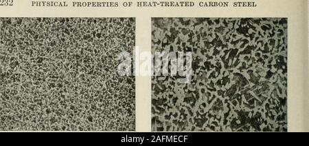 . Le transazioni. Come ricevuto. Laminati a caldo. Brinell hard-ness, 144.Fig. 20.-analisi: C, 0,32; Mn, 0,51; normalizzati. Ricotti da 1.000C. Durezza Brinell, 134.Si, 0,128; S, 0,027; P, 0,009 per cento. 232 proprietà fisiche dei trattati a caldo in acciaio al carbonio. Come ricevuto. Laminati a caldo. Brinell hard- normalizzati. Ricotti da 1.000°C.ness, 160. Durezza Brinell, 155. Fig. 21.-analisi: C, 0,46; Aln, 0,40; Si, 0,144, S, 0,50; p, 0,020 per cento. Foto Stock