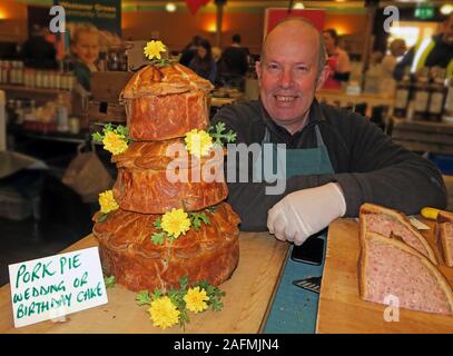 Torta Di Maiale Pluripremiata - Bridgwater Food And Drink Festival, Aprile 2019 - Bridgwater Town, Somerset, South West England, Regno Unito Foto Stock