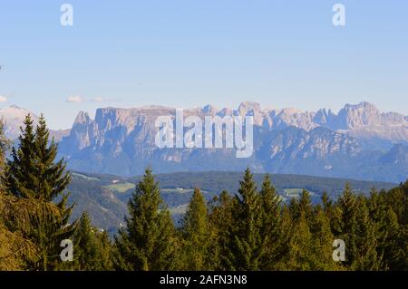 Vista Sciliar da Meltina in Alto Adige Foto Stock