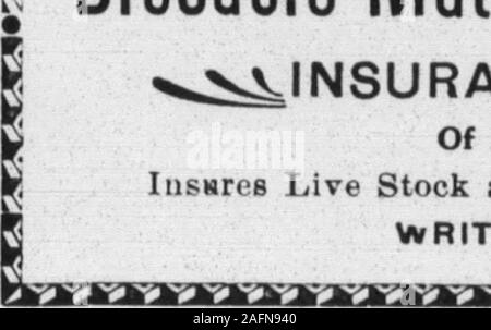 . Contea di Boone registratore. e."&GT;"T&GT;&lt;e.&lt;v"^^"^"^ ^ a.^^". &Lt;^"i.&LT;"v"^". * VII^*.&LT;"!v L. T. CLORE, Presidente. HUBERT CONNER, Secty. J. L. KITE, agente. Gli allevatori di reciproca Fuoco e fulmini ^^JNSURANCE AZIENDA^^ della contea di Boone, Ky. Assicura scorte vive contro perdite in caso di incendio o fulmine.ci scrivono per tariffe.. iHiiliiliilialiiiJ la migliore pubblicità Foto Stock