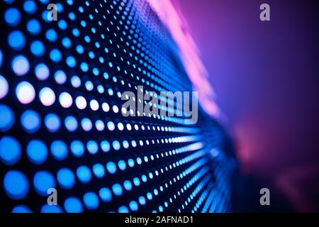 Abstract parete Led sfondo con soft focus. Foto Stock