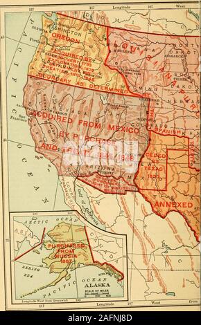 . Una storia degli Stati Uniti d'America, della sua gente e delle sue istituzioni. nt del, 242; la situazione di, 369, 514, 546.West Virginia, guerra in, 357; ammesso, 410.Weyler, Generale, crudeltà di, 452.cultura di grano, 526.Whig party, 307; si oppone Tyler, 312, 493.Whiskey guerra, i, 252; anello, 422.Whitefield in Georgia, 128.Whitman, Dr., salva, Oregon 315.Whitney Eli, 246.Wild cat banche, 308.deserto battaglia di 392.William e Mary College, 542.William, Roger, 86, 92.Williamsburg, Battaglia di 372.Wilmot, condizione, 326.Wilson, Henry, Vicepresidente, 425.Wilson, Woodrow, 474.Winthrop, Giovanni, 83; Colony Foto Stock