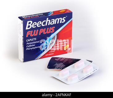Beechams Flu Plus caplet / compresse Foto Stock