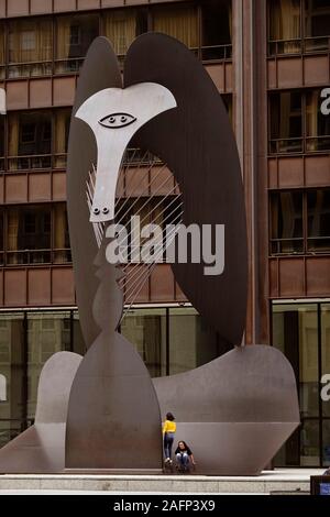La scultura senza titolo Picasso a Chicago, Illinois Foto Stock