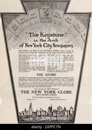 . America più antichi del quotidiano. Il New York Globe. e organizzato la Audi?Bureau della circolazione, che ha ora un membenJup di l^^l^:^fT T ^^ S*^- praticamente elm^^^na?mg il vecchio stile c^culatwn lar più recente. 77 news-carte hanno aderito al CJlobe in pegno thCTiselve^VocoK"x-rato con pubblicità agenc," da consentire^TX, ssions di ih.. agenzie sulla politica estera di bunmess Unk^T iLname dell'inserzionista locale. Il Globo mviies national inserzionista per studiare il potere di acquisto dei 180(W) fatnii;^ ,"i^ fnerds m New York City la Gloh&LT;. ha probabilmente messo più ewKt.sU su ?Kih??"t?n Nuovo^&LT;^du Foto Stock