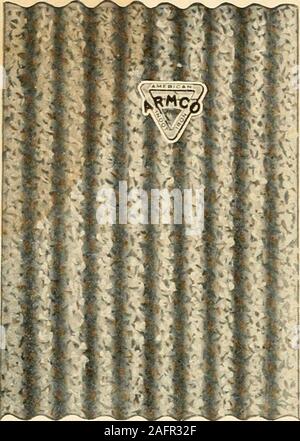 . "Armco' Ferro ruggine prodotti resistente.. Un K M O O * E&GT; R. Un Ts[ r&GT; ferro corrugato ascensore schierata Fig. 13. Fig. 14.. Foto Stock