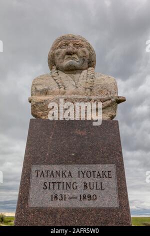 Maggio 19, 2019, FORT YATES, il Dakota del Nord, Stati Uniti d'America - luogo di sepoltura di Toro Seduto, Fort Yates, roccia permanente Indian Reservation, North Dakota. Foto Stock