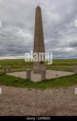 Maggio 19, 2019, FORT YATES North Dakota USA - Memorial per Sakakawea, roccia permanente Prenotazione indiana, Fort Yates, North Dakota. Foto Stock