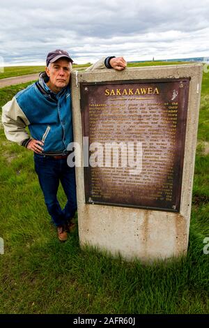 Maggio 19, 2019, FORT YATES, il Dakota del Nord Stati Uniti d'America - fotografo Joe Sohm presso il Memorial per Sakakawea, roccia permanente Prenotazione indiana, Fort Yates, North Dakota. Foto Stock