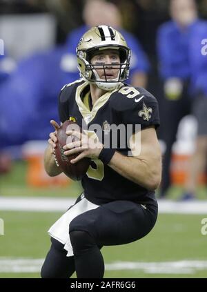 New Orleans, Stati Uniti. Xvi Dec, 2019. New Orleans Saints quarterback Drew Brees (9)getta contro gli Indianapolis Colts al Mercedes-Benz Superdome di New Orleans, domenica 16 dicembre, 2019. Foto di AJ Sisco/UPI Credito: UPI/Alamy Live News Foto Stock