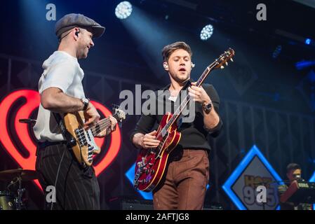 WASHINGTON, DC - 16 dicembre: Niall Horan esegue sul palco durante il caldo 99.5's Jingle Ball 2019 su dicembre 16, 2019 a Washington, DC. Foto: Lisa Walker/imageSPACE/MediaPunch Foto Stock