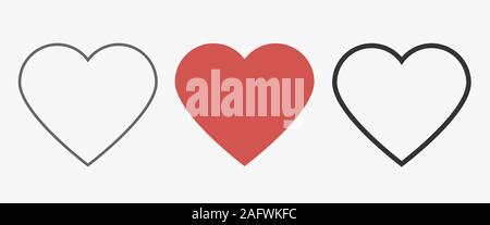 La frequenza cardiaca le icone per le reti sociali. Vettore Illustrazione Vettoriale