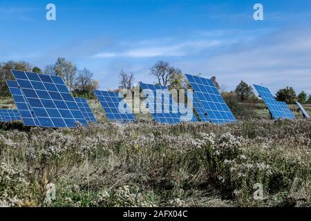 Fattoria solare, Waterbury, Vermont, USA. Foto Stock