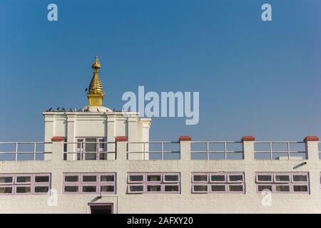 Tetto del Tempio di Mayadevi a Lumbini, il Nepal, il luogo di nascita di Buddha Foto Stock