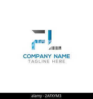FL iniziale lettera collegata Logo. Lettera di Creative FL moderno Logo aziendali template vettoriale. FL Logo Design Illustrazione Vettoriale