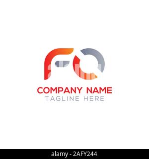 Iniziale di FO lettera collegata Logo. Lettera di Creative FO moderno Logo aziendali template vettoriale. FO Logo Design Illustrazione Vettoriale