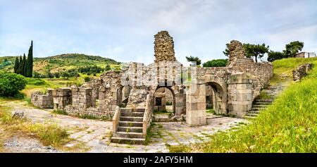 Rovine di Asclepieion di pergamo in Turchia Foto Stock