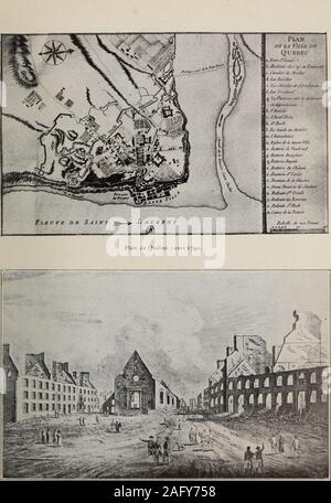 . La vielle capitale : Québec historique, 1608-1908; fotografie de nombreuses incisioni anciennes / Jean du Saguenay.. Âmes, etpoursuit : " Léglise de la basse ville a été bâtie en conséquence dun faitpendant voeu le siège de Québec en 1690. Elle est dédiée sous le nom deNotre-Dame de la Victoire. Struttura Sa est très semplice, une propretémodeste en fait tout lornement. " Le palais épiscopal na de flni que la chapelle et la moitié des bâti-zioni. Sil est jamais achevé, ce sieri onu très bel édifice. Le jardin sétendjusque sur la croupe du Rocher, et domine toute la rade. Quand la capi-racconto de Foto Stock