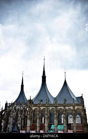 Parte superiore della chiesa di Santa Barbara in Kutna Hora, Repubblica Ceca Foto Stock