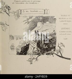 . La vielle capitale : Québec historique, 1608-1908; fotografie de nombreuses incisioni anciennes / Jean du Saguenay.. Tous droits de traduction et de la riproduzione réservés. LA VIEILLE CAPITALE QUÉBEC HISTORIQUE QUÉBEC, capitale de la Nouvelle-France, coeur et foyer de la compit-nalité franco-canadienne, recèle en ses annales lhistoire presque entièrede notre gara sur le sol dAmérique. Rien de plus attrayant dynoter que les étapes percorso dune déjà longue, de plus passionnant dyrevivre que les heures héroïques, tragiques parfois, de la noble et fière cité.Solidement ancrée sur figlio rocher brusco, Foto Stock