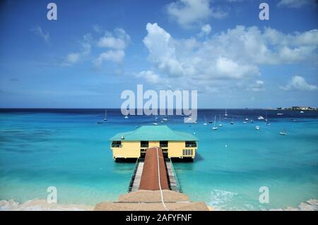 Barche ancorate a Bridgetown Barbados Foto Stock