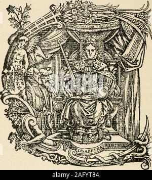 . Vecchia foto libri; con altri saggi su argomenti libresco. l e lettere decorative ofinterest, ci sono alcuni veramente ottimi esempi di heraldicdesigns. I proprietari dei bracci che ho identifiedare Arcivescovo Cranmer, Arcivescovo Parker, Cecil,Dudley, e Francesco Russell, secondo Earl of Bedford.Bracci di Parkers sono esposti in diverse lettere,generalmente con le sue iniziali M. C. (Matteo di Canterbury)e la data. La forma di queste lettere araldico è usuallygraceful, e sono molto più facilmente giustificabile onartistic motivi rispetto alle iniziali pittorico in cui wehave state cercando. Foto Stock