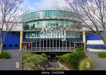 MELBOURNE, Australia -16 LUG 2019- Vista del Scienceworks, un museo della scienza si trova in Spotswood, Melbourne, Victoria, Australia. Foto Stock