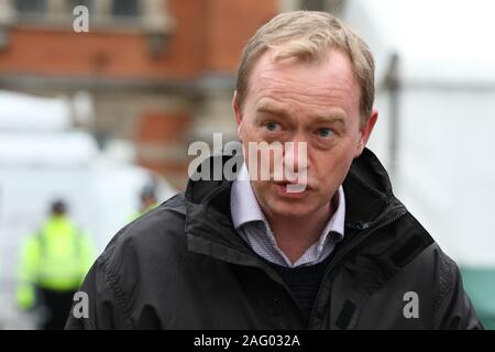 Londra, Regno Unito. Xvii Dec, 2019. London, 17h Dic 2019. Ex leader LibDem Tim Farron. Il ritorno dei politici al Parlamento. Credito: Imageplotter/Alamy Live News Foto Stock