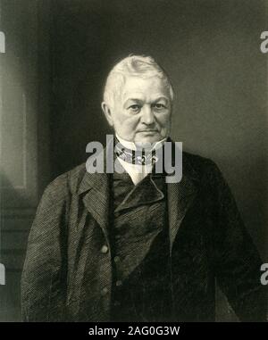 "Thiers', C1872. Ritratto di statista francese e storico Louis Adolphe Thiers(1797-1877), il primo Presidente il francese della Terza Repubblica. Da "La guerra franco-prussiana: le sue cause, incidenti e conseguenze", Volume II, dal capitano H M Hozier. [William Mackenzie, London, 1872] Foto Stock