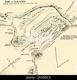 'Top di Majuba - Scena di azione di domenica 27 Feb 1881", 1900. Da "Il Sud Africa e la guerra Transvaal, Vol. Io", da Luigi Creswicke. [T. C. &AMP; E. C. Jack, Edimburgo, 1900] Foto Stock